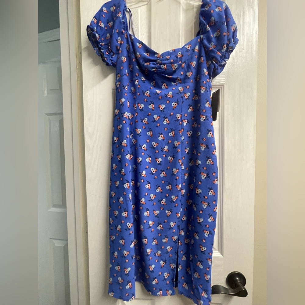NWT City Triangle ruffle sleeved floral midi dress.